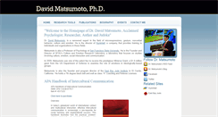Desktop Screenshot of davidmatsumoto.com